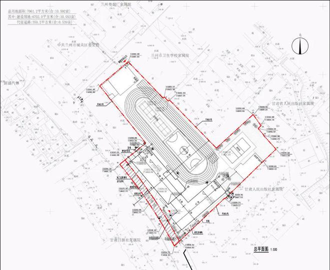 leyu.体育(中国)官方网站兰州十九中南校区项目建筑工程设计方案总平面图公示(图2)