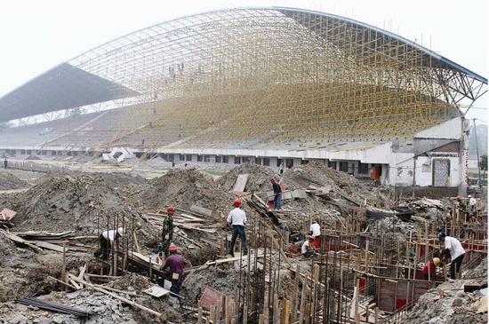 leyu.体育(中国)官方网站荆州新体育中心建设完成80%以上 建有网球公园